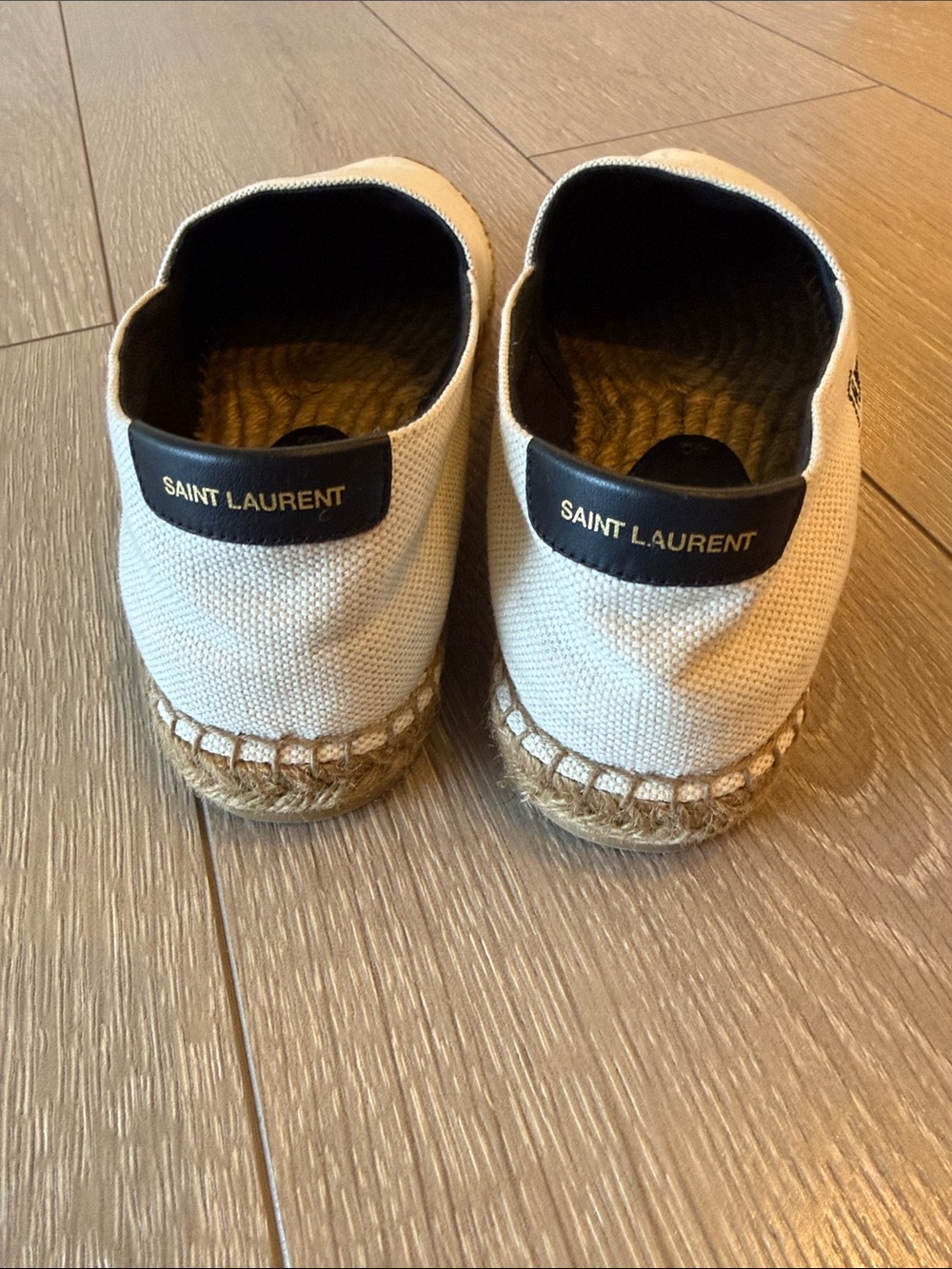 SAINT LAURENT
Signature Espadrilles in White & Black - Picture 9 of 11